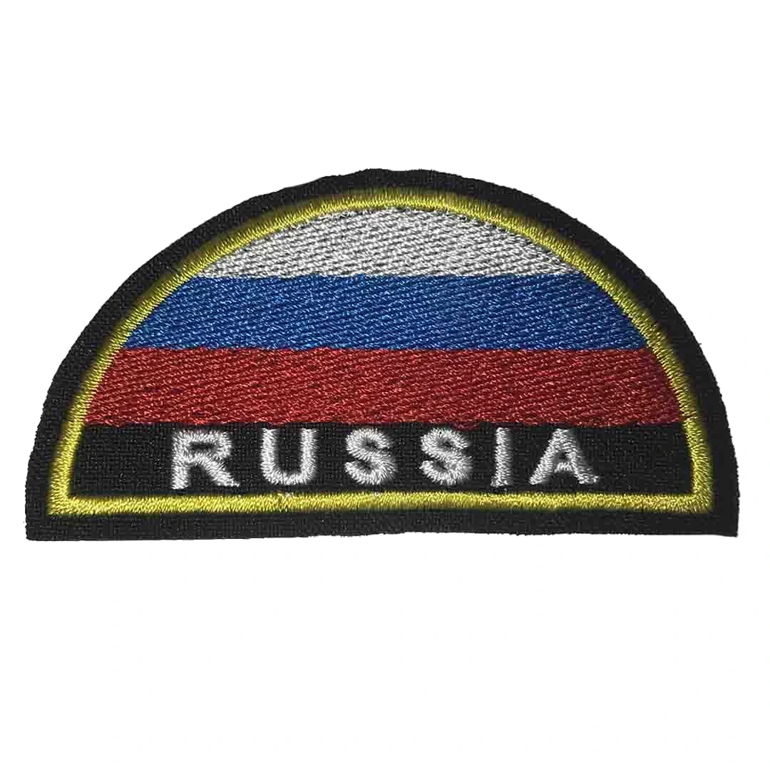 Нарукавный шеврон МЧС РФ Russia (вышитый) флаг полукруг