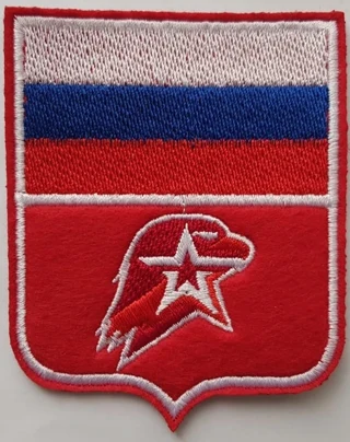 Нарукавный шеврон Юнармии (вышитый). Орел с флагом