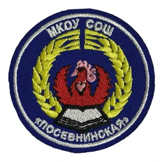 Шеврон школы МКОУ СОШ Посевнинская (70 мм)