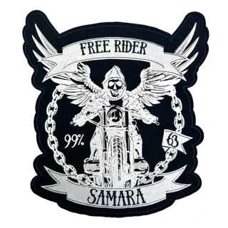 Байкерская нашивка Free Rider Samara