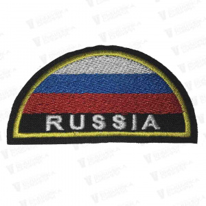 Нарукавный шеврон МЧС РФ Russia (вышитый) флаг полукруг